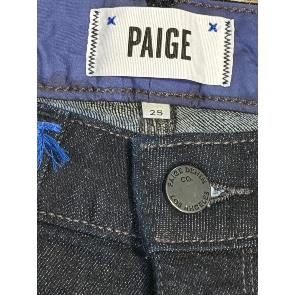 PAIGE Manhattan Bootcut Jeans Women’s 25 Dark Indigo NWT - Picture 3 of 11